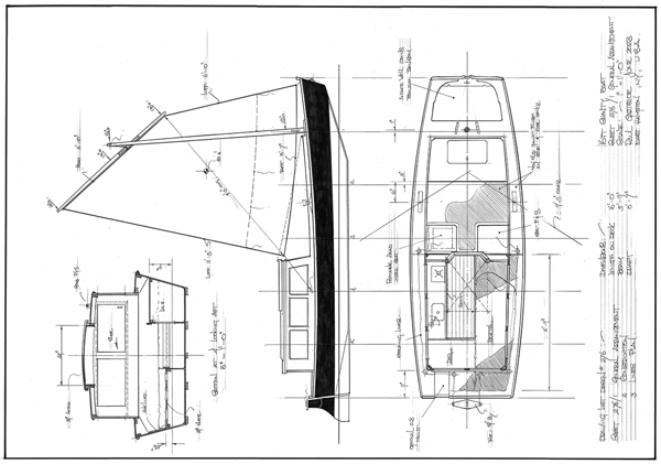 scow bow sailboat plans